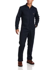 Men's Basic Blended Coverall Casual Pants, Dark Navy, Large Tall