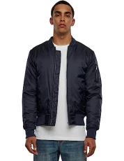 Men's Basic Bomber Jacket, Blue (Navy 155), L Men's Basic Bomber Jacket, Blue (Navy 155), L