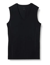 Men's Basic Cotton Undershirt T-Shirt, Black, L