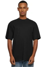 Men's Basic Crew Neck Tall Tee, Oversized Short Sleeves T hirt with Dropped Shoulders, 100% Jersey Cotton, in black, XL