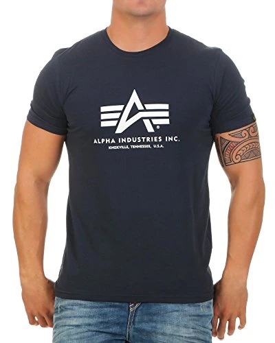 Mens Basic For T-Shirt, Navy, L UK