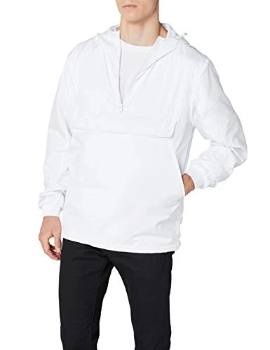 Men's Basic Pull Over Jacket Sweater, white, L UK