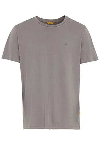 Men's Basic Short-Sleeved T-Shirt with Crew Neck, Gray, M