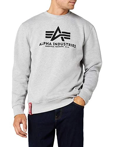 Men's Basic Sweater Sweatshirt, Grey Heather, L-5XL