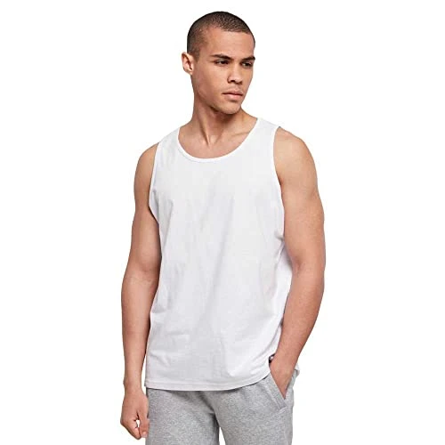 Men's Basic Tank T-Shirt, White, XS