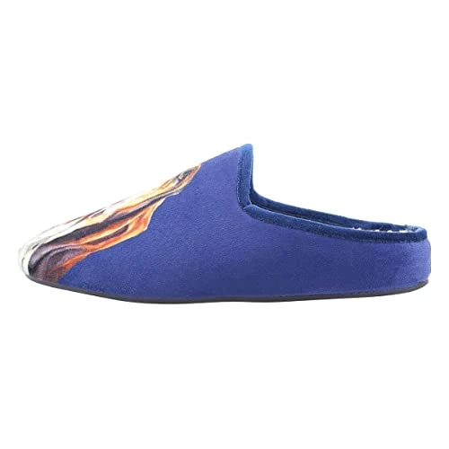 Men's Basil Basset Slipper, Navy, 6 UK