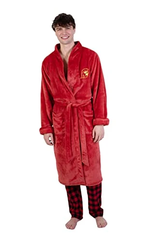 Men's Bathrobe, Cardinal Red, One Size