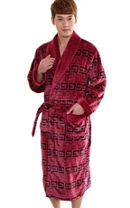 Men's Bathrobe - Red - One Size