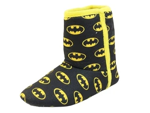 Mens Batman Black Textile Fleecy Mule Slippers UK 11