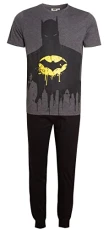 Mens Batman Pyjamas Pjs Black L