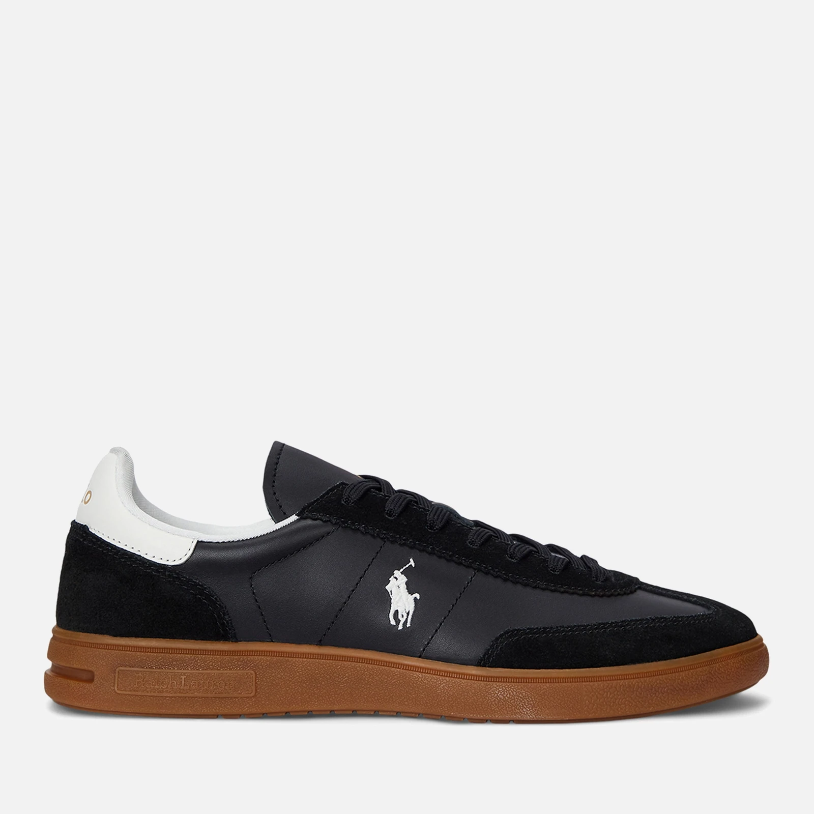 Mens Bedford Low Top Leather Trainers - Black