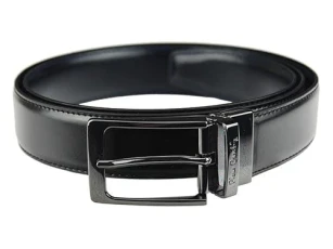 Men's Belt Made With 100% Natural Leather Classic Buckle Minimalistic Elegant Stylish Colour Double Black Size 130 Men's Belt Made With 100% Natural Leather Classic Buckle Minimalistic Elegant Stylish Colour Double Black Size 130