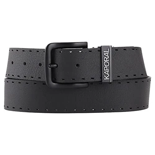 Men's Belt-Model LOTAR-Colour Black-Size 90, 90 cm