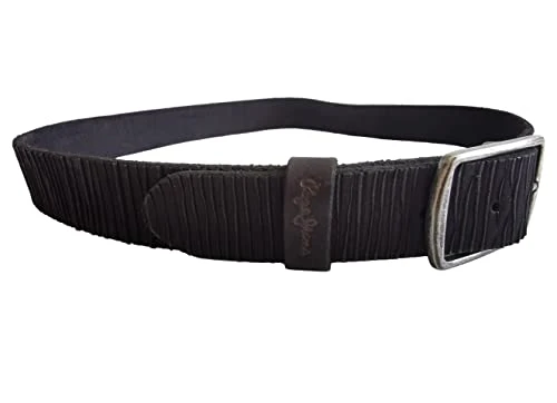 Men's Belt, Scone belt, real leather, black, PM020591, 95 cm