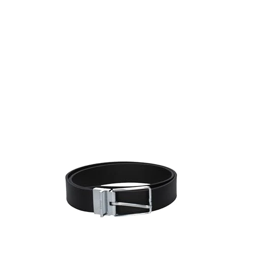 Men's Belt U Black BM7597LEA35BLA.95 Adjustable and Reversible Leather Belt Black 95 Choice = P, Black, XL