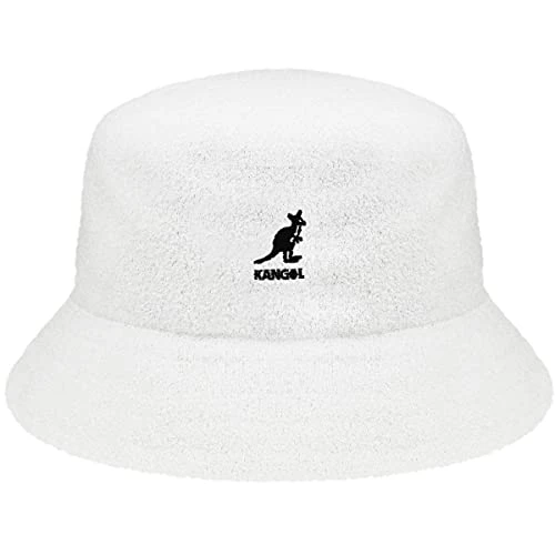 Men's Bermuda Bucket Hat, White, M UK