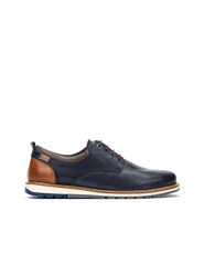 Mens Berna M8J-4183 Leather Blue Shoes 8 UK