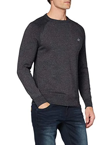 Men's Berty Cashmere Blend Jumper, Grey, XL