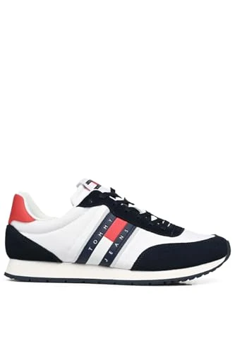 Men's bi-material low-top sneakers, The Whites, 6 UK