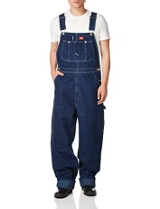 Men's Bib Smooth Straight Dungarees, Blue (Bleu Rnsd Ind/Blu), W36/L34 (Manufacturer Size: W36/L34)