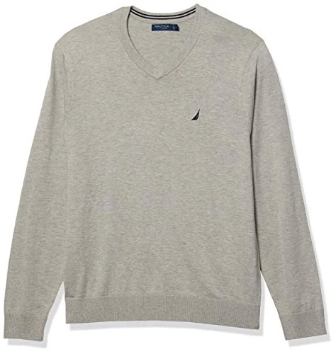 Men's Big and Tall Navtech V-Neck Sweater, Grey Heather, 3X-Large