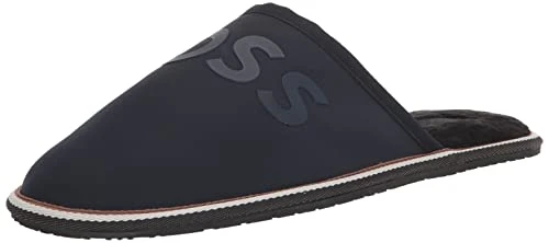 Men's Big Logo Comfy Slipper, Dark Indigo, 6 UK