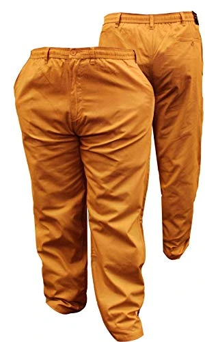 Mens Big Size Cotton Twill Plain Rugby Trousers (029) Sand