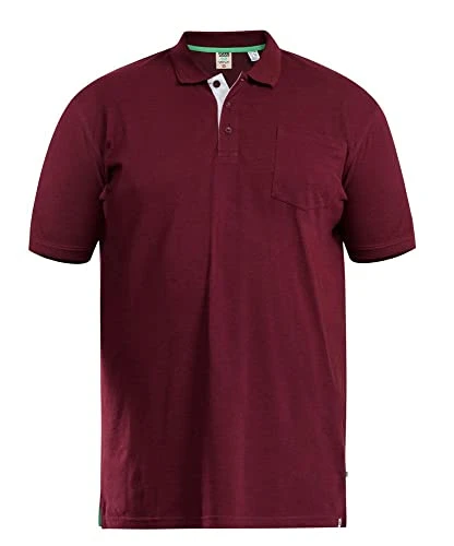 Mens Big & Tall Regular Fit Polo T Shirt Smart Casual Short Sleeve Summer Tee Tops Maroon 4XL