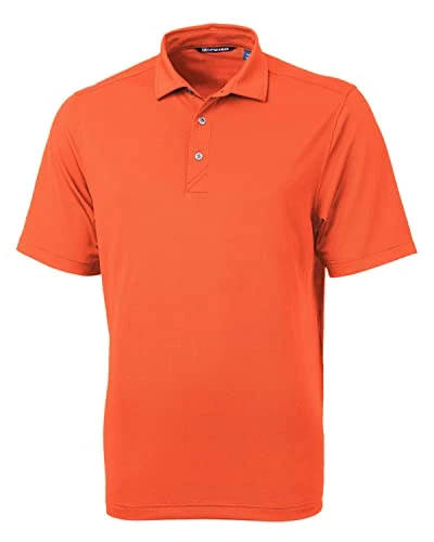 Men's Big & Tall Short Sleeve Virtue Eco Pique Recycled Polo Shirt, College Orange, 4XB