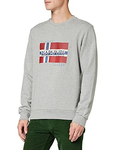 Men's BILO C crew neck Sweatshirt, Medium Grey Melange, XL