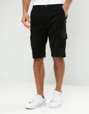 Men's Black Cargo Shorts