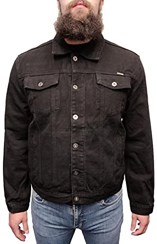 Mens Black Denim Jacket (Extra Large)