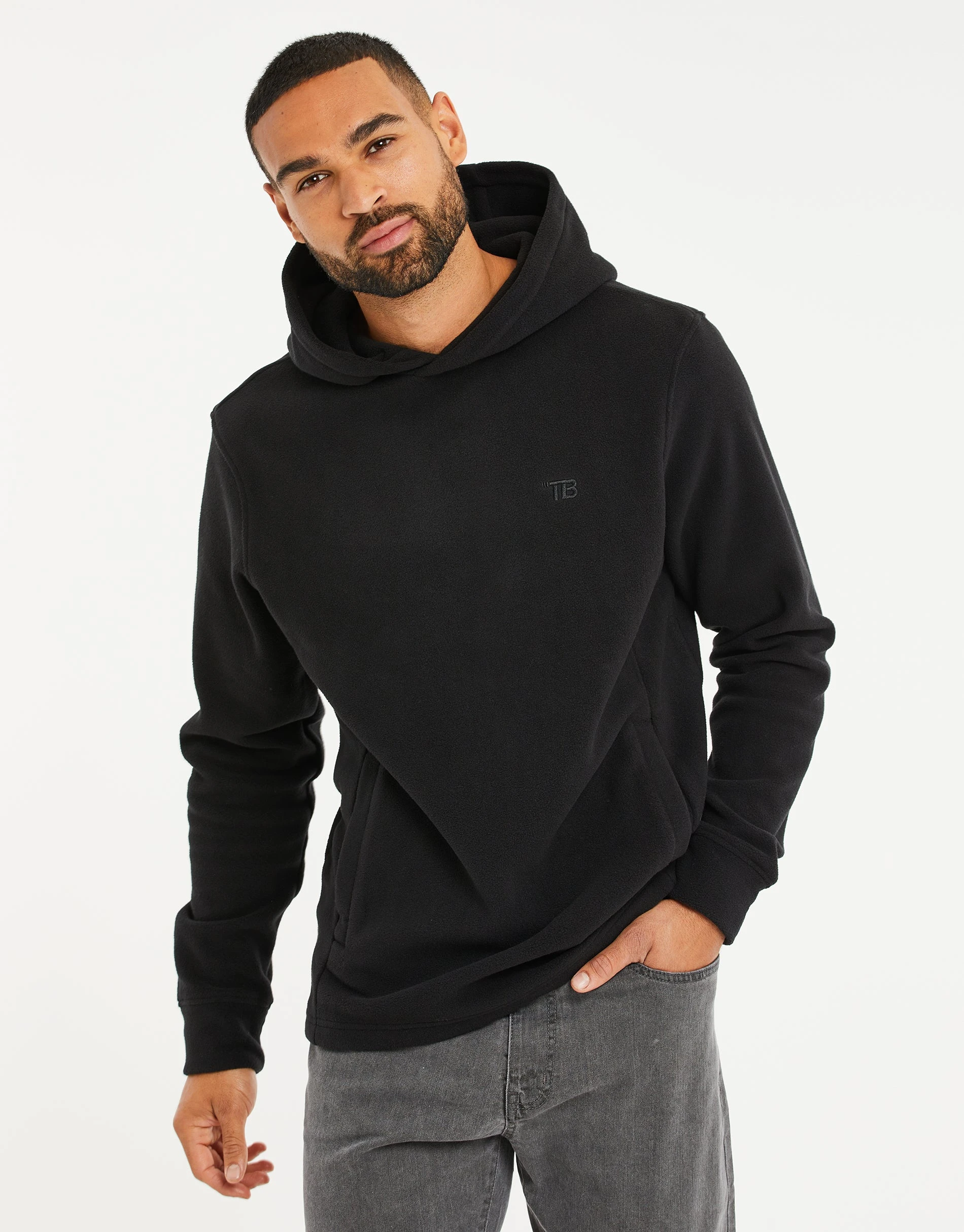 Men's Black Fitness Pullover Hoodie