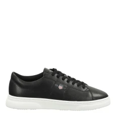 Mens Black Joree Leather Trainer