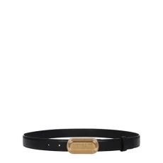 Men's Black Leather Belt, Black, 100IT-40US