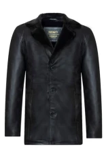 Men's Black Leather Classic Soft Real Italian Leather Blazer Jacket Coat Men's Black Leather Classic Soft Real Italian Leather Blazer Jacket Coat