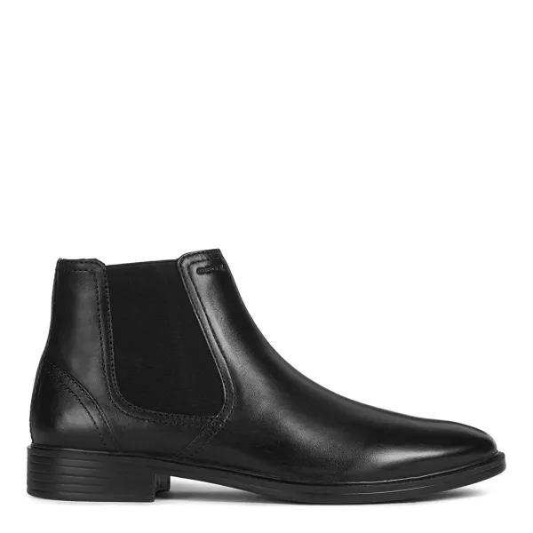 Mens Black Leather Gladwin Chelsea Boots - Black