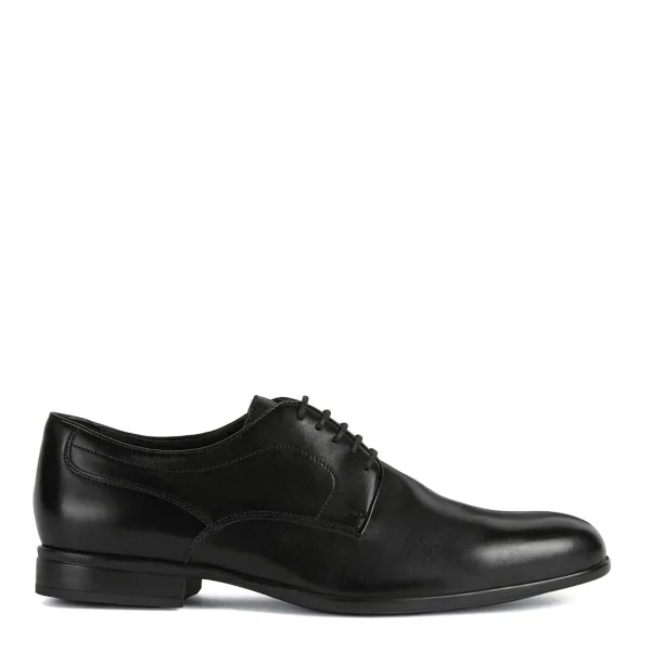 Mens Black Leather Lacopo Shoe - Black