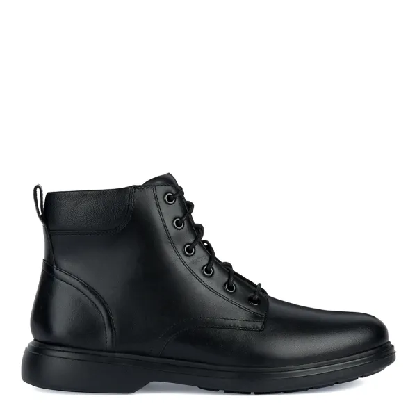 Mens Black Leather Ottavio Boot - Black