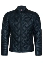 Men's Black Puffer Leather Quilted Warm Lambskin Jacket Men's Black Puffer Leather Quilted Warm Lambskin Jacket