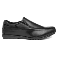 Mens Black Twin Gusset Low Profile Slip On Shoe (M10)