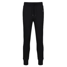 Men's Black Waffle Lounge Pants Standard Fit Loungewear with Side Pockets Sweatpants, S