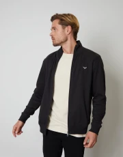 Men's Black Zip-Up Fleece Jumper