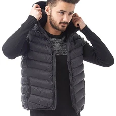 Mens Blackburn Quilted Gilet - Black - L