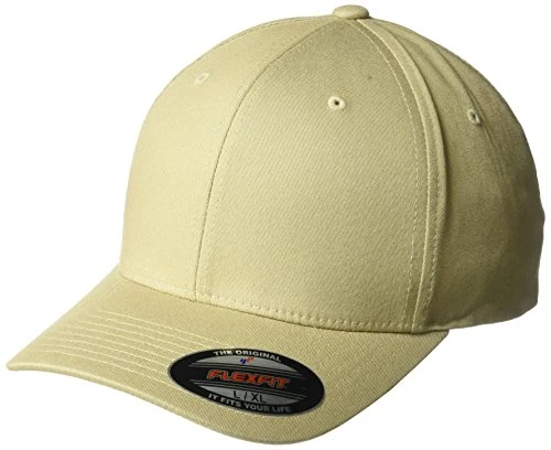 Men's Blank V Cotton Twill Fitted Hat Small/Medium Khaki