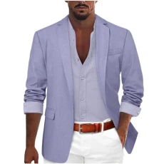 Men'S Blazers Casual Regular Fit, Mens Lightweight Jackets Casual Summer Men'S Solid Colour Casual Blazers Jacket Long Sleeve Blazer Jacket with Pocket Mens Lightweight Jackets Smart Casual Purple