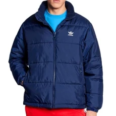 Men's Blue Quilted Down Jacket, Blue, S