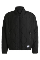 Mens Boho2421 Water-Repellent Quilted Jacket with Logo Badge Mens Boho2421 Water-Repellent Quilted Jacket with Logo Badge