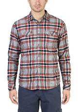 Men's Boland Flannel Casual Shirt, Grau (Warm Grey Check 9026), 18