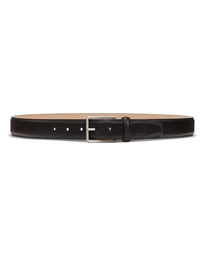 Men's Bombae Formal Leather Belt, Black, 120 CM